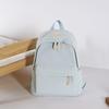 Schoolbag Solid Color Versatile High School Student School Bag Female Extracurricular Training Course Printing Backpack Leisure Travel Small Backpack