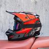 Red and Blue Downhill Helmet Off-Road Full Helmet Mountain Bike Riding Safety Helmet Unisex Bicycle Trail Helmet