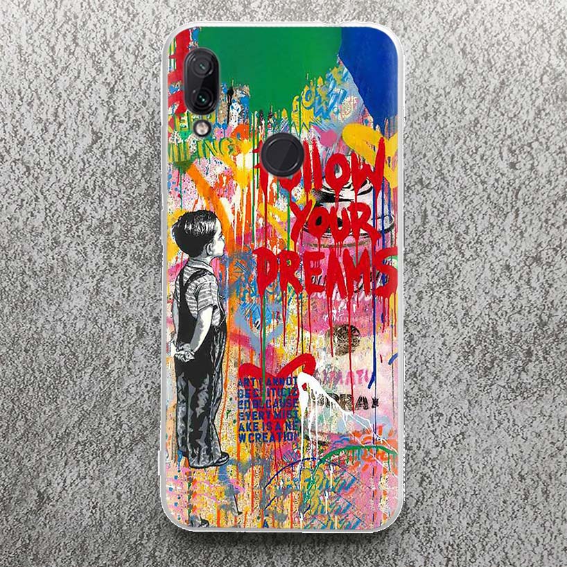 Banksy Graffiti Art Print Soft Case for Xiaomi Redmi Note 10 9 9S 8 Pro 7 Phone Shell Mi 15 Ultra 14 12T 11T 10T 9T 12 11 Lite M