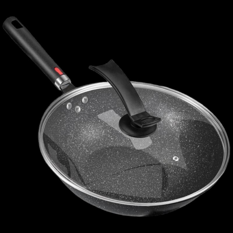 Bach John Maifan Stone Non-Stick Flat Bottom Wok