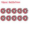 10pcs Inline Roller Skate Bearing 8x22x7mm 608rs ABEC-9 Roller Skate Wheel Bearings Deep Groove Precision Bearing for Skateboard