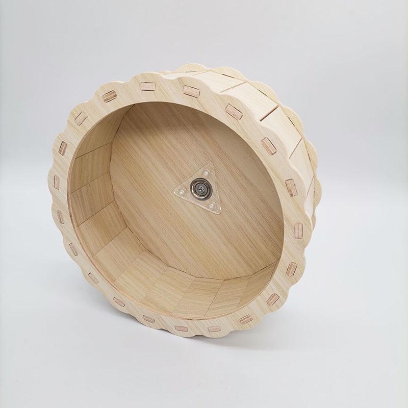 Massivholz-Laufrad für Hamster und Igel - Goldhamster Spielzeug, Holzroller