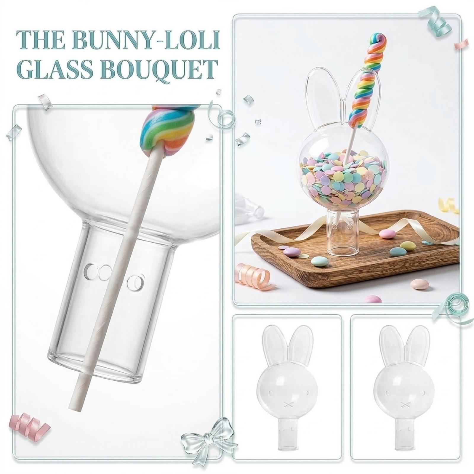 

Букет-леденец с кроликом - Милый набор подарков с плюшевыми игрушками-конфетами, причудливой формы в виде цветов, идеально подходит для детских праздников, Пасхи и дней рождения. One Size