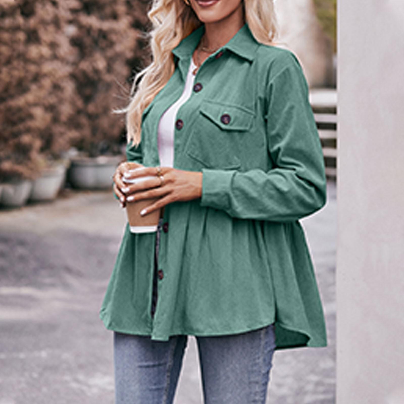 

Жіноча осінньо-зимова нова модна повсякденна сорочка Babydoll Вельветова сорочка Babydoll XXL