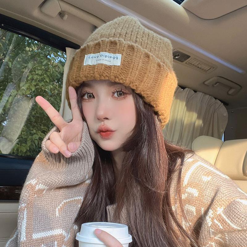 Autumn and winter hats, women's ear protectors, wool hats, cloth, couple wool hats, big head circumference, warm knitted hats