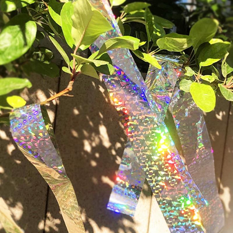 Nastro Antiacciacciamento Uccelli 50/80M Nastro Riflettente Lampeggiante Spaventapasseri Nastro Repellente per Uccelli Nastro Repellente per Piccioni Controllo Parassiti Giardino