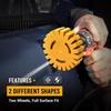EWK 2 Pcs Serrated + Round Decal Eraser Wheel, Rubber Remover Wheel for Grinder, Ideal for Adhesives, Ptripes, and Decals Removal