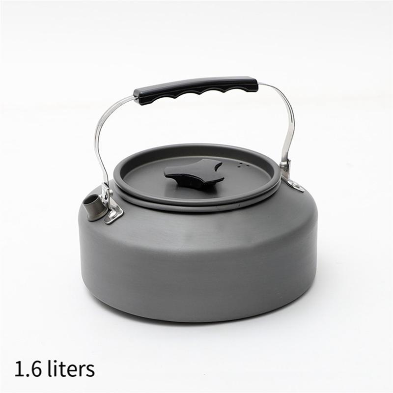 Aluminum Alloy Tea Portable Water Kettle Outdoor Camping Coffee Pot Teapot Indoor Picnic Hiking Pot 1.2L