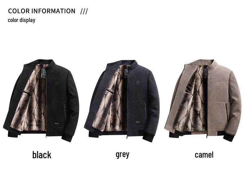 Woodpecker Men's Fleece-Lined Wool Overcoat - Turn-Down Collar