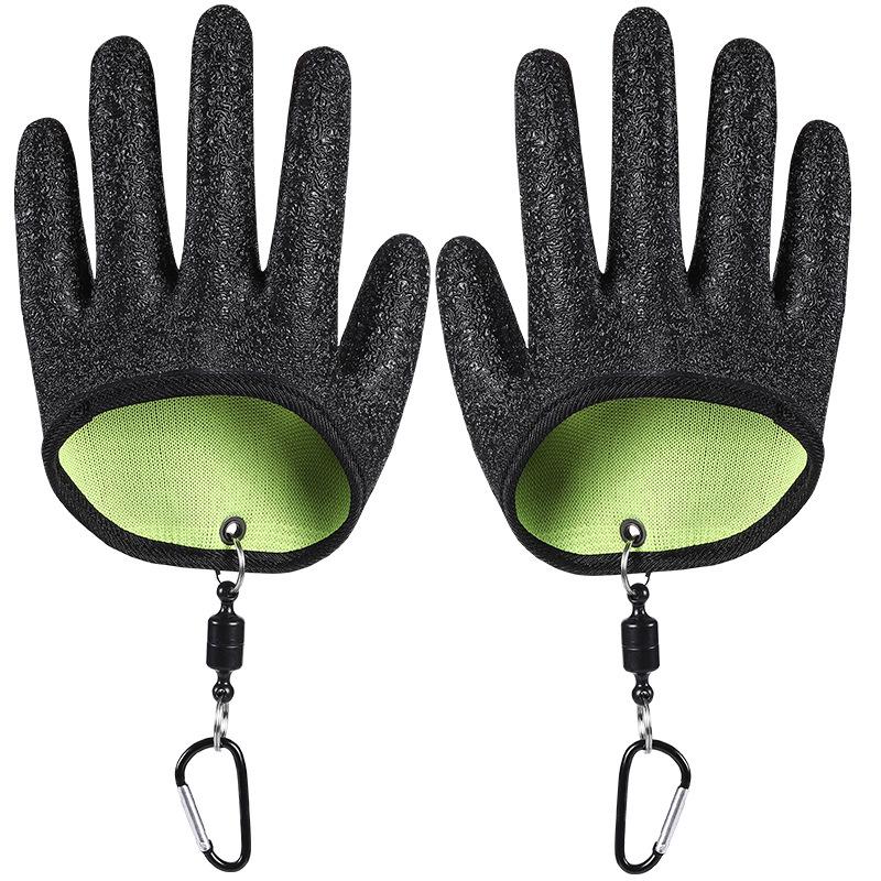 Non-slip Anti-puncture Fishing Gloves with Magnetic Buckle