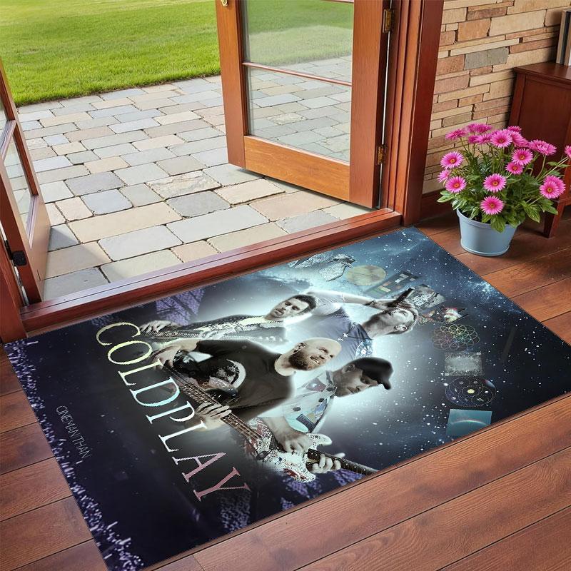 Crystal Velvet Rug Soft Non Slip Indoor Floor Mat Home DecorColdplay