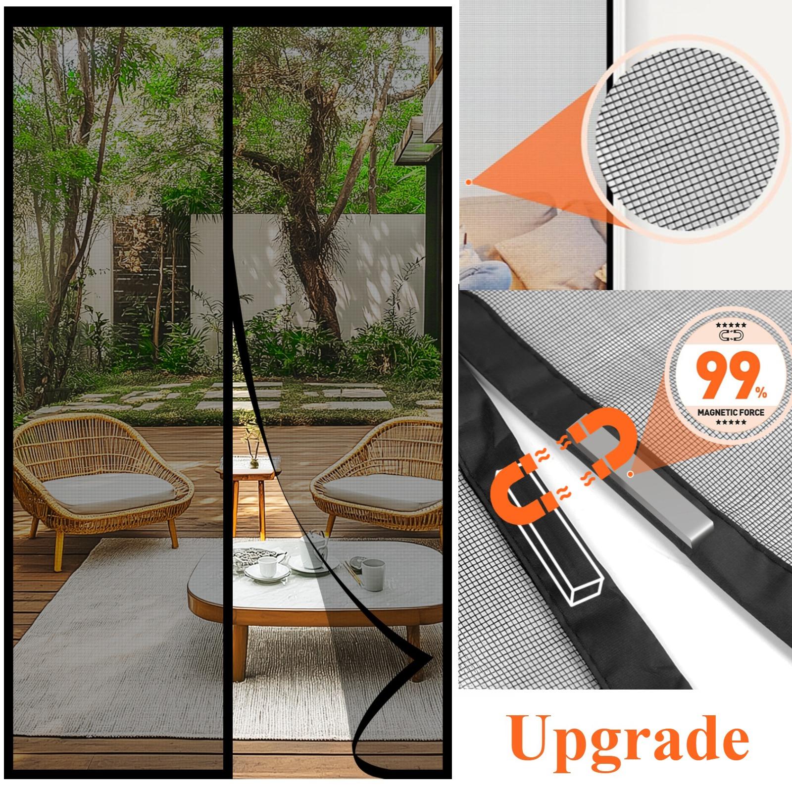 

100x210СМ Магнитная штора-сетка на дверь Защита от комаров, насекомых, мух Автоматически закрывающаяся Легко устанавливается Спальня Дом Шторы 100cmx210cm