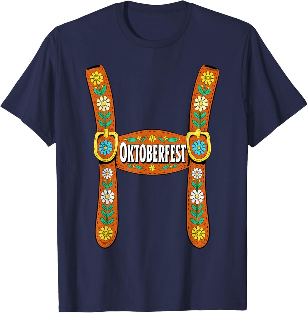 Happy Oktoberfest Lederhosen Bavarian Costume Beer Festival Man TShirt Casual Cotton Graphic T Shirts Streetwear Tops Tee