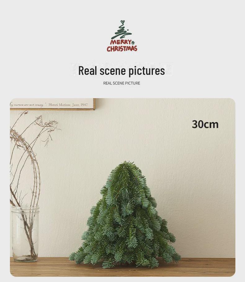 2024 Encrypted Nobel Pine Desktop Christmas Tree: High-Grade Miniature Decoration for a Festive Home Atmosphere