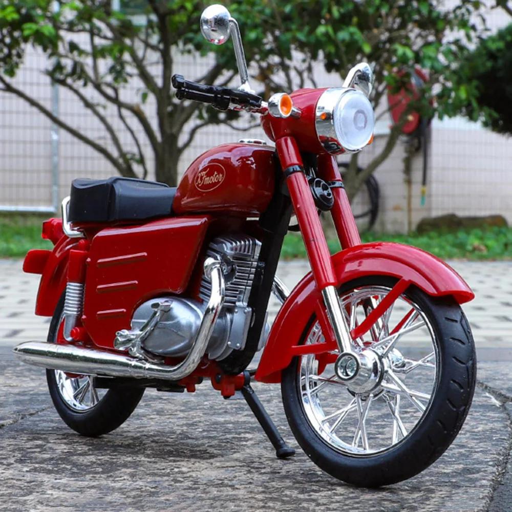 1:10 Happy 250 Model Toy Motorcycles Alloy Diecast Sound Light Shock Absorption Rubber Tires Simulation Motorcycle for Kids Gift
