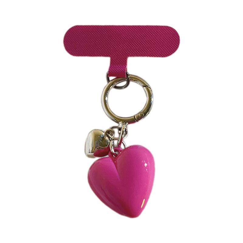 Cute Love Heart Pendant Pendant Keychain Stylish Keyring for Women Girls Bag Charm Elegant Purse Backpack Accessory