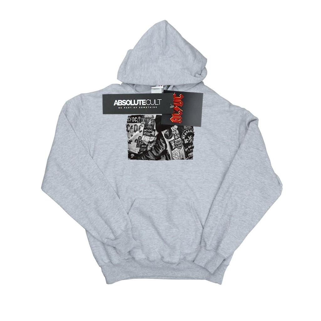 AC/DC Womens/Ladies Badges And Posters Collection Hoodie