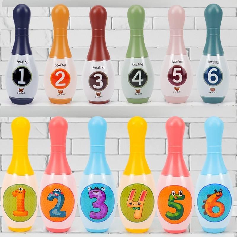 Colorful Plastic Bowling Toy Set With Cartoon-free Design Great For Home Play