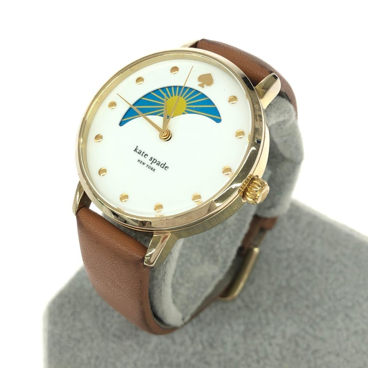 Used Kate spade quartz watch moon phase KSW1073 gold color ladies / 240001186871