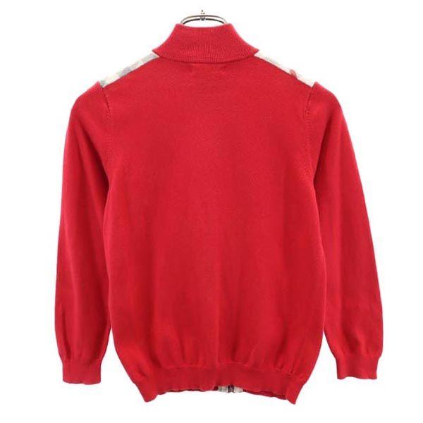 Burberry Sanyo Shokai Long Sleeve Knit Zip Jacket 10Y 140 Red Series Kid's Used