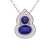 Natural Garnet Turquoise Hetian Jade Lapis Lazuli Nanhong Gourd Pendant Necklace Women'S Set S925 Sterling Silver Colored Treasure