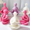 Flexible Silicone Mold Yoga Turtles Shaped Candle Molds Scented Aromatherapys Making Mould Handmade Ornament Mould