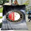 1 Manta - Diseño Estampado con el logo del Feyenoord Rotterdam, Manta Ligera para Sofá, Cama - Suave y Cálida, Regalo para Todas las Estaciones