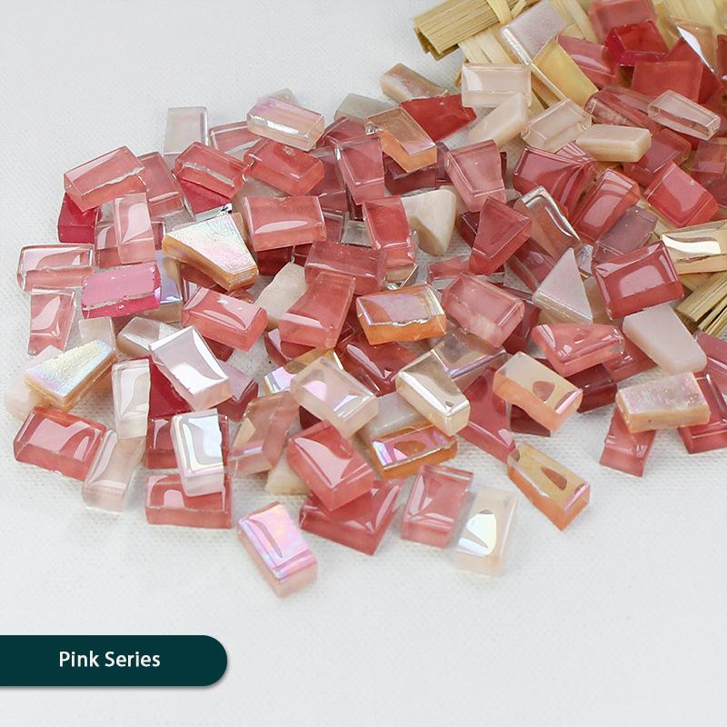 Diy Mosaic Fragments Irregular Shaped Handmade Stone Jade  Glass Particles