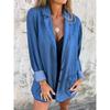 2026 Retro European-American Style Lightweight Denim Jacket, Long Sleeve
