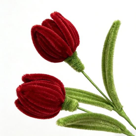 Acul de curățat pipe Finisat Flori Lalea Flori Artificiale Handmade Meșteșug Cadouri pentru Femei Mamă Soție