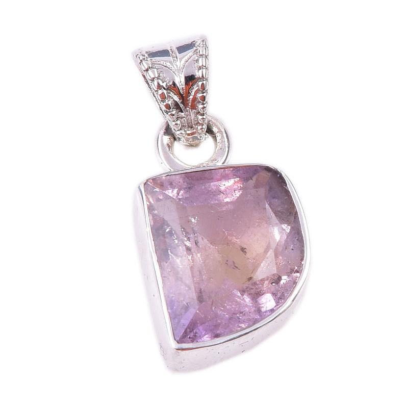 Natural Ametrine Gemstone Handmade 925 Solid Sterling Silver Pendant 1.25" P7s24