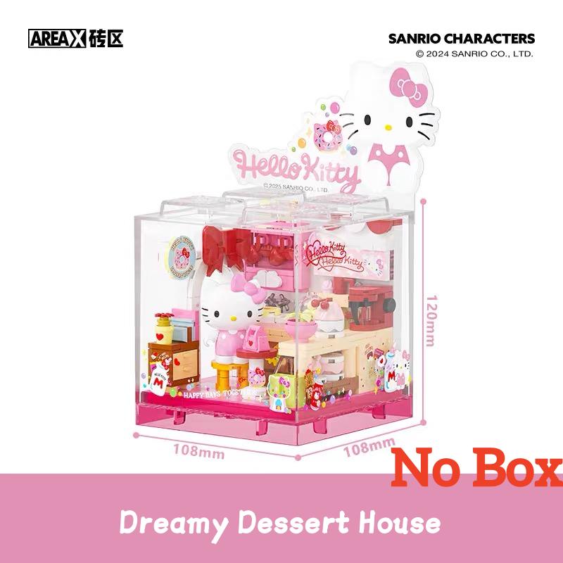 Areax  Building Blocks Sanrio Series Cute Shop Kuromi Puzzle Assembly Toys Gifts Ornaments Entertainment Toys