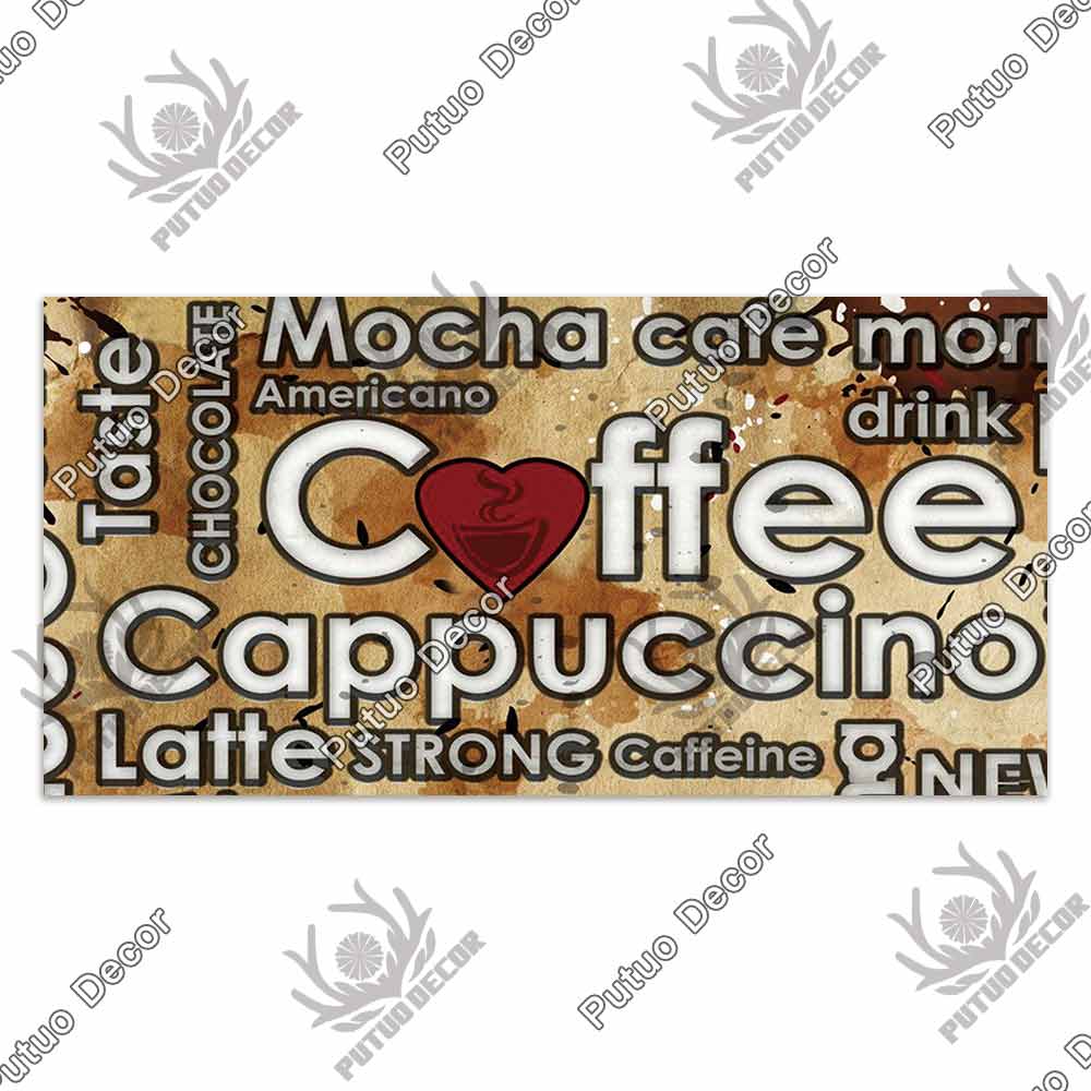 Coffee Metal Hanging Signs Decorative Plaques Door Aluminum Plaque In Home Decor Cafe Kitchen Hanging Home Decor