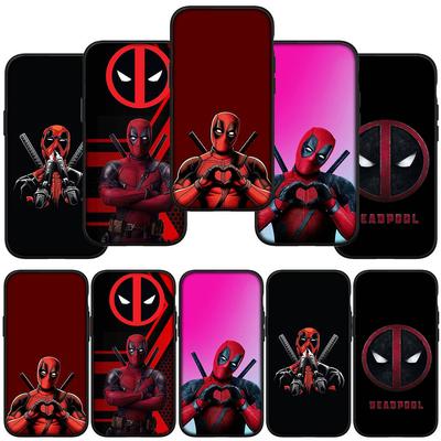 For iPhone 16 15 Xiaomi Redmi Note 13 12 11 Pro Max X 9 14 XR Samsung Galaxy A15 S24 S23 Plus Huawei OPPO Marvel Deadpool Superhero Logo Phone Case