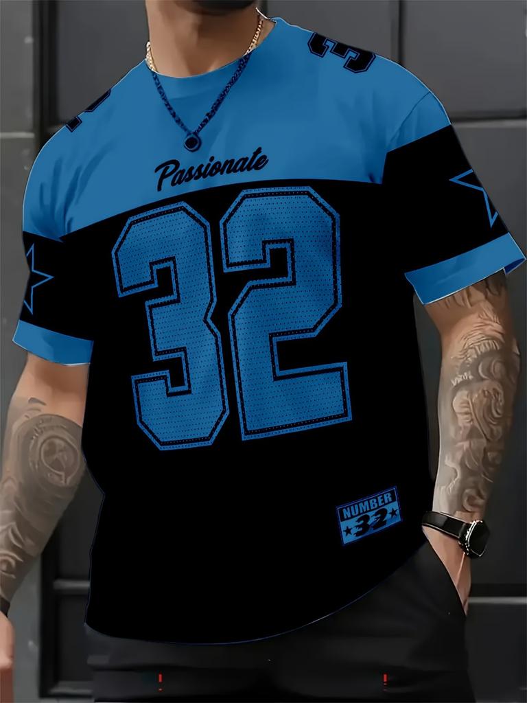 Men's Summer Casual Sports 3D Digital Print T-Shirt