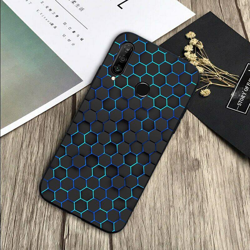Carbon Fibre Futuristic Neon For Huawei Nova 5T 9 10 SE 7i 8i 11i 12i Y73 Y90 Y70 Y72 Y61 Y91 P60 Pro P40 P30 Lite Case