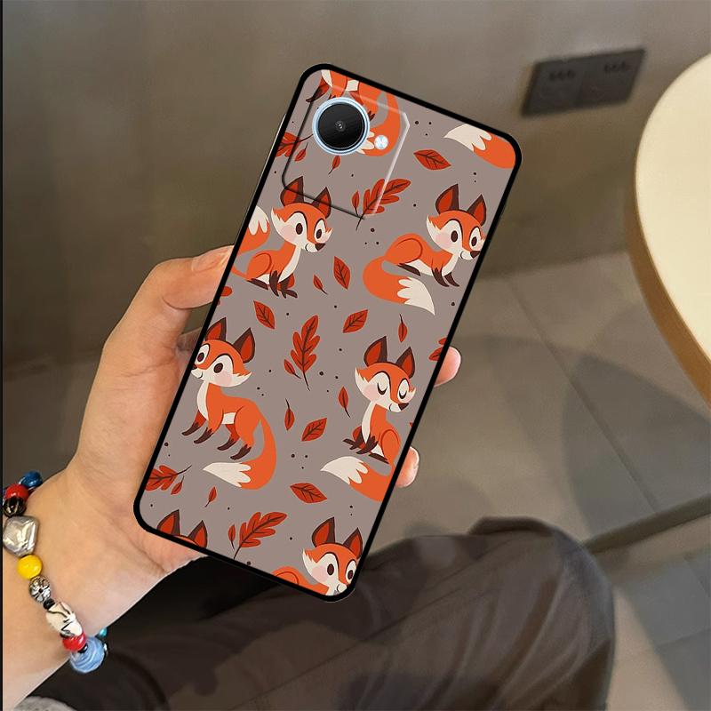 Cartoon Foxes Animal Case For Realme C63 C61 C55 C51 C53 C25 C65 C67 C71 C75 GT6 GT7 Pro 11 12 13 14 15 Pro Plus