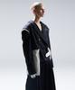 Meuameu Signature Unbalance Pin Tuck Logo Band Flare Slacks