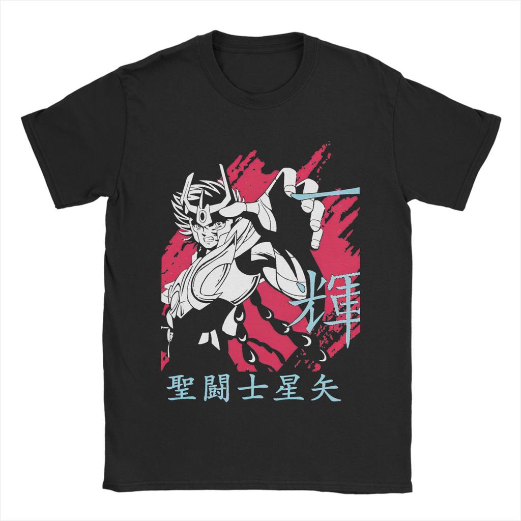 Unisex Unisexs Knights Of The Zodiac T Shirt Anime 100 Cotton Clothes Cool Short Sleeve Crewneck Tees Plus Size Tshirts