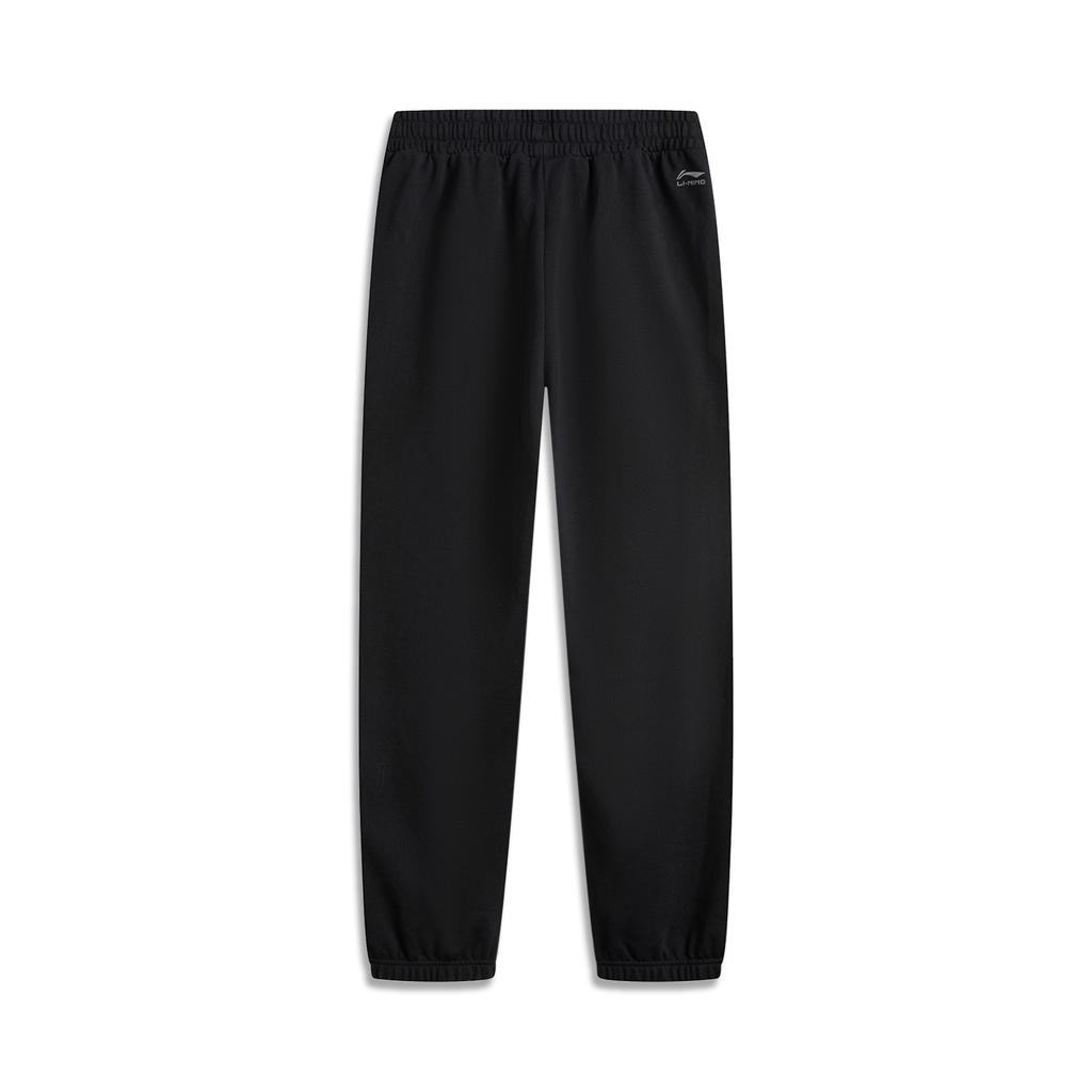 Li-Ning Simple Casual Comfortable Breathable Versatile Tapered Knit Sports Pants Men Bottoms Black AKLV255-5