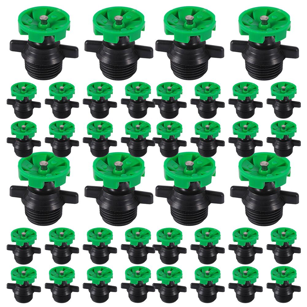 50/10pcs 360 ° Rotating Irrigation Nozzle 1/2 Inch Male Thread Watering Sprinkler Automatic Drip Irrigation Drippers For Garden