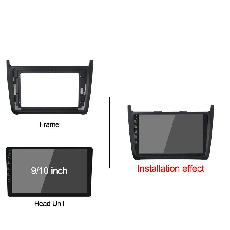 Large Screen Android Navigator Frame & Wiring Set for 08-15 Volkswagen POLO