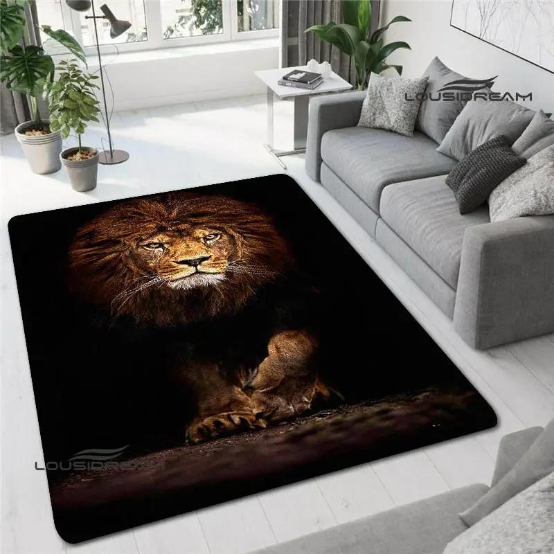 3D Lion Printed Carpet non-slip Carpet kitchen mats for floor decoracion anime rug Fashion yoga mat bedroom decor birthday gift