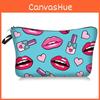 Fashionable Printed Lipstick Makeup Bag For Women Travel Cosmetic Pouch Lightweight Waterproof