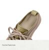Women's Round Toe Lace-Up Leather Sneakers - 2025 Spring Collection