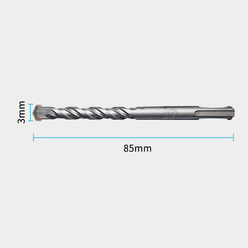2/4/10Pcs 3Mm Concrete Sds Plus Drill Bit 85Mm Cutters Electric Hammer Drill Bit Cross Tips Round Shank
