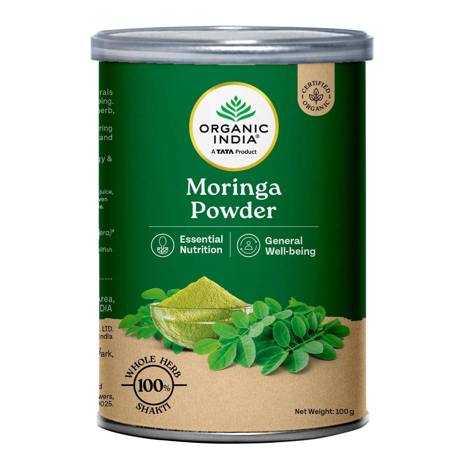 

Organic India Moringa Leaf Powder 100 g Pack of 3 Superfood Nutrient-Rich Plant Protein Energy Booster