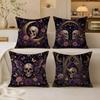Elegant Skull  Floral Design Cushion Cover Breathable Cushion Covers Machine Washable WrinkleResistant Soft Durable