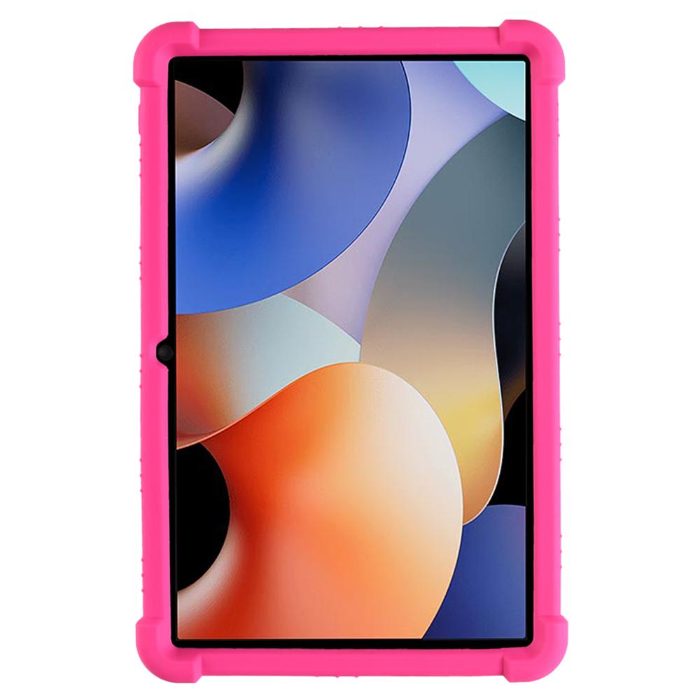 

For Blackview Oscal Pad 10 Silicone Tablet Cover Kickstand Design Drop Resistant Protective Case Rose