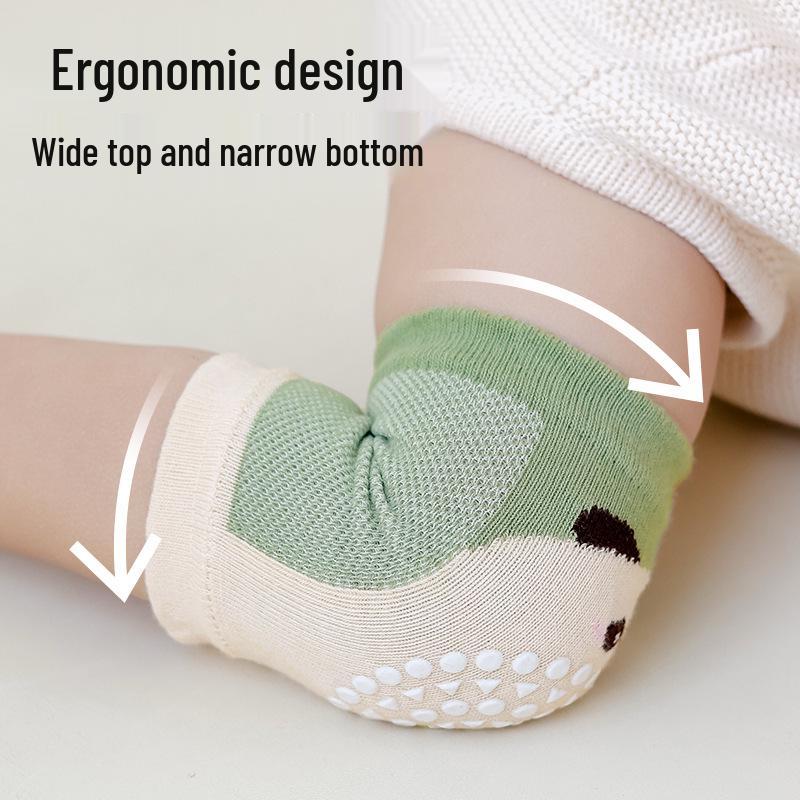 Prodyšné, protiskluzové dětské chrániče kolen a loktů pro batolata - vysoká elasticita, tenká gelová ochrana na jaro a léto